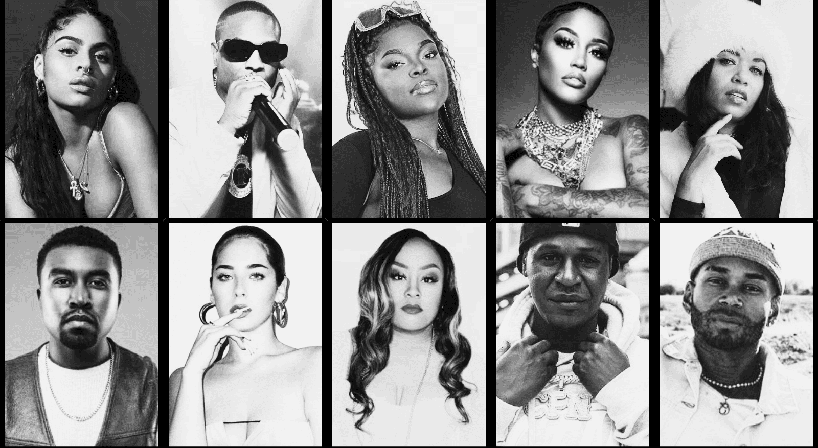 A photo with the 10 Urban Music Artists in 2025 you should know.