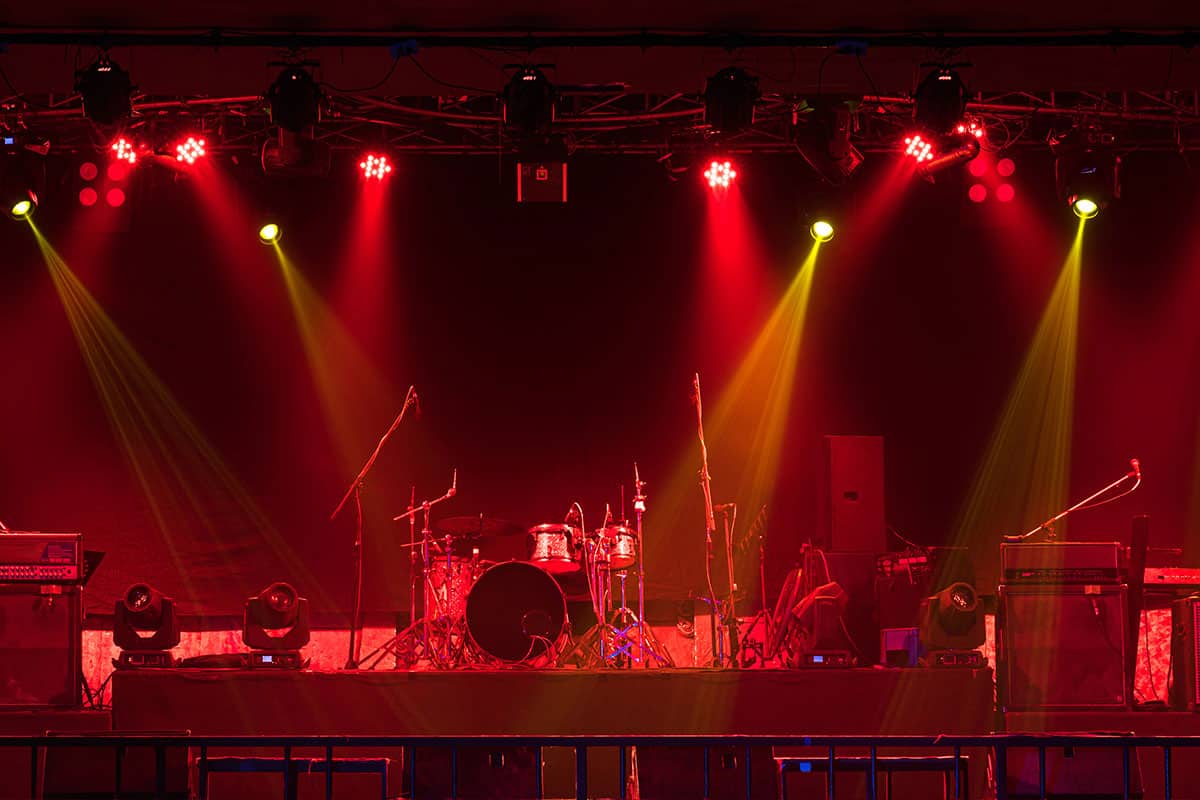 Empty stage before a live show
